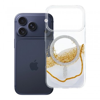 Kryt Golden pro iPhone 17 Pro / 18 Pro s nízkým okrajem fotoaparátu kompatibilní s MagSafe bílý