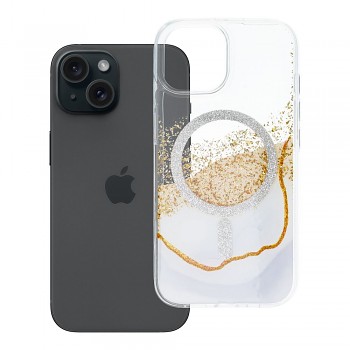 Kryt Golden pro iPhone 15 kompatibilní s MagSafe bílý