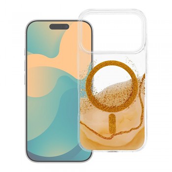 Kryt Golden pro iPhone 16 kompatibilní s MagSafe zlatý