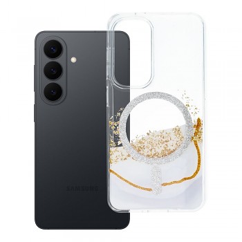 Kryt Golden pro Samsung S24 / S25 kompatibilní s MagSafe bílý