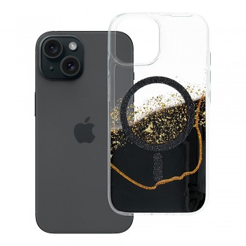 Kryt Golden pro iPhone 15 kompatibilní s MagSafe černý