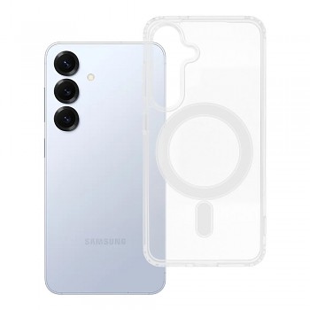 Kryt Clear Mag Cover pro Samsung S25 kompatibilní s MagSafe transparentní