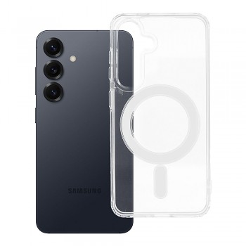 Kryt Clear Mag Cover pro Samsung S25 kompatibilní s MagSafe transparentní