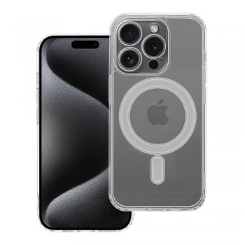 Kryt Clear Mag Cover pro iPhone 15 PRO (ochrana fotoaparátu) kompatibilní s MagSafe transparentní