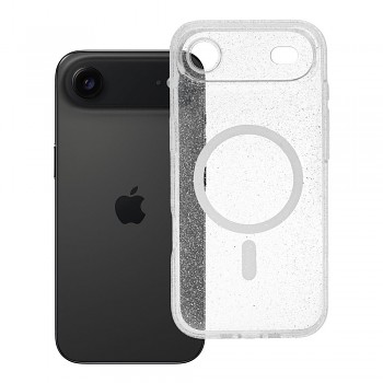 Kryt Clear Mag Cover Glitter pro iPhone 17 AIR (ochrana fotoaparátu) kompatibilní s MagSafe transparentní třpytivý