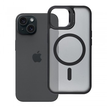 Kryt Forcell F-Protect Shadow Stand Premium pro iPhone 15 kompatibilní s MagSafe černý