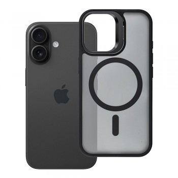 Kryt Forcell F-Protect Shadow Stand Premium pro iPhone 16 kompatibilní s MagSafe černý