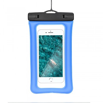 Vodotěsné pouzdro na mobilní telefon s plastovým uzávěrem AIRBAG modré