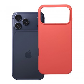 Silikonový kryt pro iPhone 17 Pro Max / 18 Pro Max s nízkým okrajem fotoaparátu broskvový