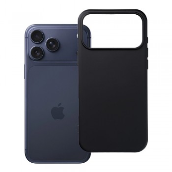 Silikonový kryt pro iPhone 17 Pro Max / 18 Pro Max s nízkým okrajem fotoaparátu černý
