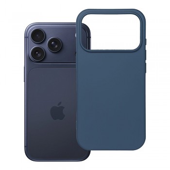 Silikonový kryt pro iPhone 17 Pro / 18 Pro s nízkým okrajem fotoaparátu modrý