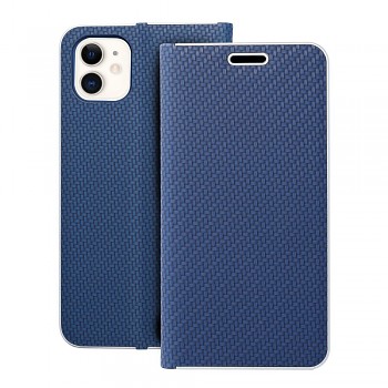 Pouzdro Luna Book Carbon pro iPhone 11 modré