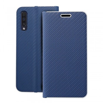 Pouzdro Luna Book Carbon pro Samsung A50 modré