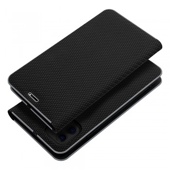 Pouzdro Luna Book Carbon pro iPhone 12 / 12 PRO černé
