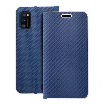 Pouzdro Luna Book Carbon pro Samsung A41 modré