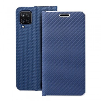 Pouzdro Luna Book Carbon pro Samsung A12 / M12 modré