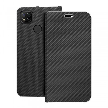Pouzdro Luna Book Carbon pro Xiaomi Redmi 9C / 9C černé