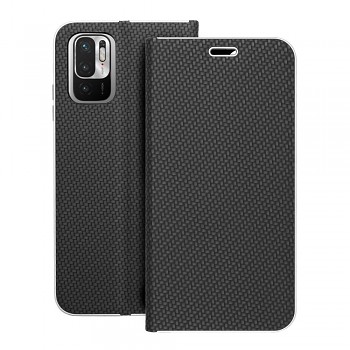 Pouzdro Luna Book Carbon pro Xiaomi Redmi NOTE 10 / 10S černé