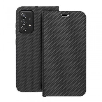 Pouzdro Luna Book Carbon pro Samsung A52 5G / A52 LTE (4G) / A52s 5G černé