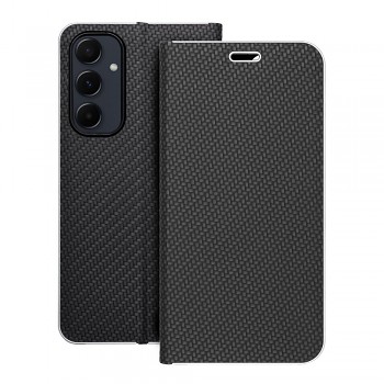 Pouzdro Luna Book Carbon pro Samsung A55 5G černé