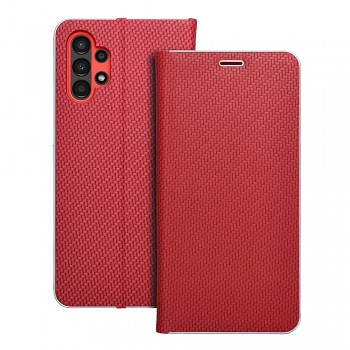 Pouzdro Luna Book Carbon pro Samsung A13 4G červené