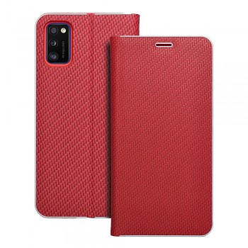 Pouzdro Luna Book Carbon pro Samsung A41 červené