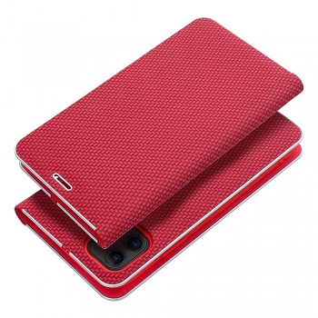 Pouzdro Luna Book Carbon pro iPhone 16 PLUS červené
