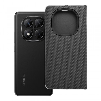 Pouzdro Luna Book Carbon pro Xiaomi Redmi NOTE 14 PRO 5G / 14 PRO PLUS 5G černé