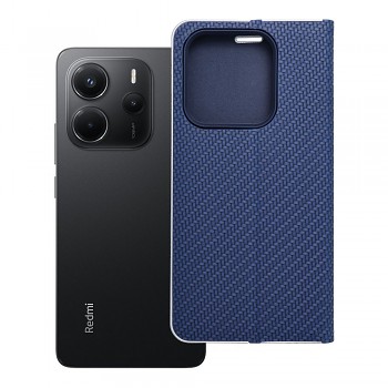 Pouzdro Luna Book Carbon pro Xiaomi Redmi NOTE 14 5G modré