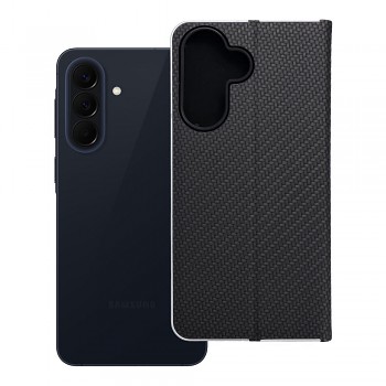 Pouzdro Luna Book Carbon pro Samsung A57 5G černé