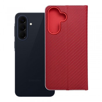 Pouzdro Luna Book Carbon pro Samsung A57 5G červené