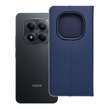 Pouzdro Luna Book Carbon pro Xiaomi Redmi NOTE 15 PRO 5G modré
