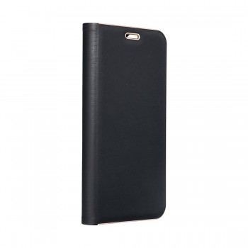 Pouzdro Luna Book Gold pro iPhone 15 černé