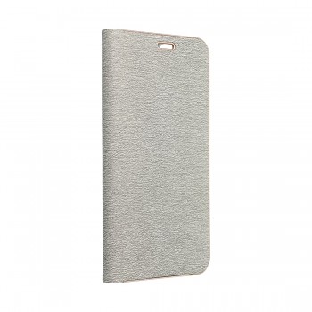 Pouzdro Luna Book Gold pro iPhone 16 PLUS stříbrné