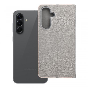 Pouzdro Luna Book Gold pro Samsung A56 5G stříbrné