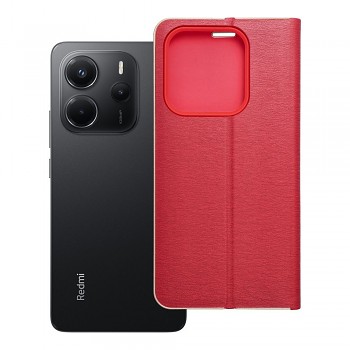 Pouzdro Luna Book Gold pro Xiaomi Redmi NOTE 14 5G červené