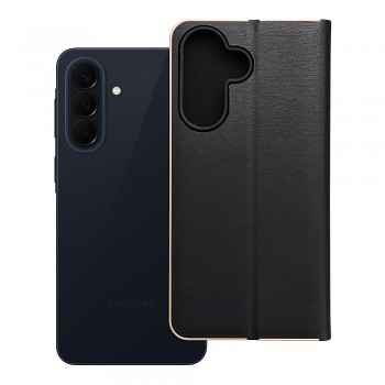Pouzdro Luna Book Gold pro Samsung A57 5G černé