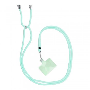 SWING (6 mm) nastavitelná šňůrka na telefon / délka 165 cm (max. 82.5 cm ve smyčce) / na rameno nebo krk světle zelená