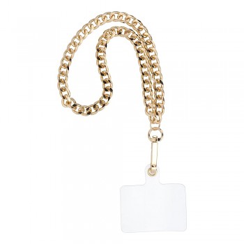 CHAIN #41 šňůrka na telefon / délka 40 cm (20 cm ve smyčce) / na zápěstí zlatá