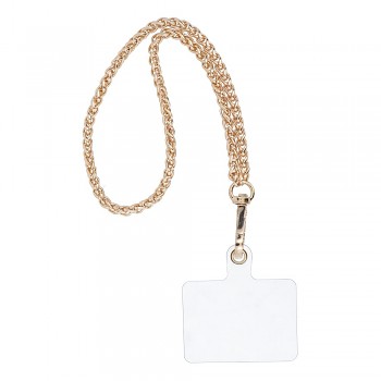 CHAIN #43 šňůrka na telefon / délka 40 cm (20 cm ve smyčce) / na zápěstí zlatá