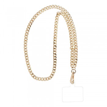 CHAIN #81 šňůrka na telefon / délka 80 cm (40 cm ve smyčce) / na krk zlatá