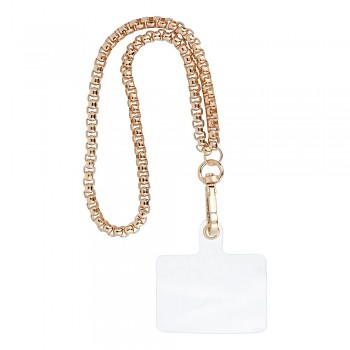 CHAIN #42 šňůrka na telefon / délka 40 cm (20 cm ve smyčce) / na zápěstí zlatá
