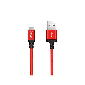 Kabel USB-A na Lightning Hoco 1 m 4 černo-červený