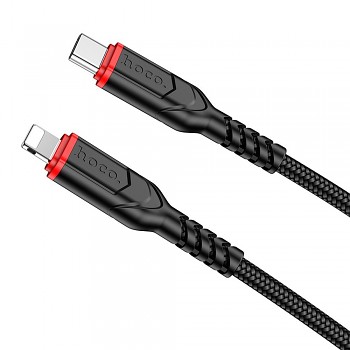 Kabel USB-C na Lightning Hoco PD 3 A 20 W 1 m X59 černý