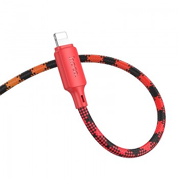 Kabel USB-C na Lightning Hoco PD 27 W 1 m X116 fialový gradientní