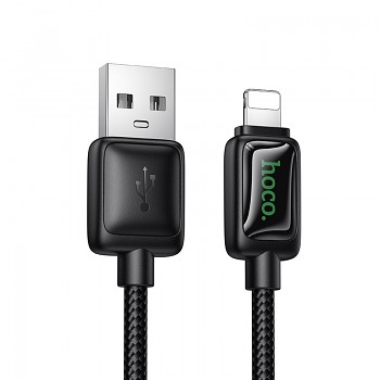 Kabel s LCD displejem USB-A na Lightning Hoco 2.4 A 1.2 m U146 černý