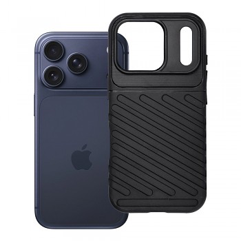 Kryt Thunder pro iPhone 17 Pro / 18 Pro s nízkým okrajem fotoaparátu černý