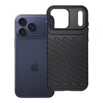 Kryt Thunder pro iPhone 17 Pro Max / 18 Pro Max s nízkým okrajem fotoaparátu černý