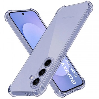 Techsuit nárazuvzdorný silikonový kryt Shockproof Clear Silicone pro Samsung Galaxy S26 FE / S25 FE kouřově černý