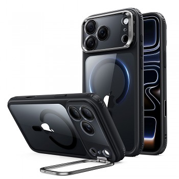 ESR Classic Hybrid HaloLock Kickstand kryt pro iPhone 18 Pro / iPhone 17 Pro čirý černý
